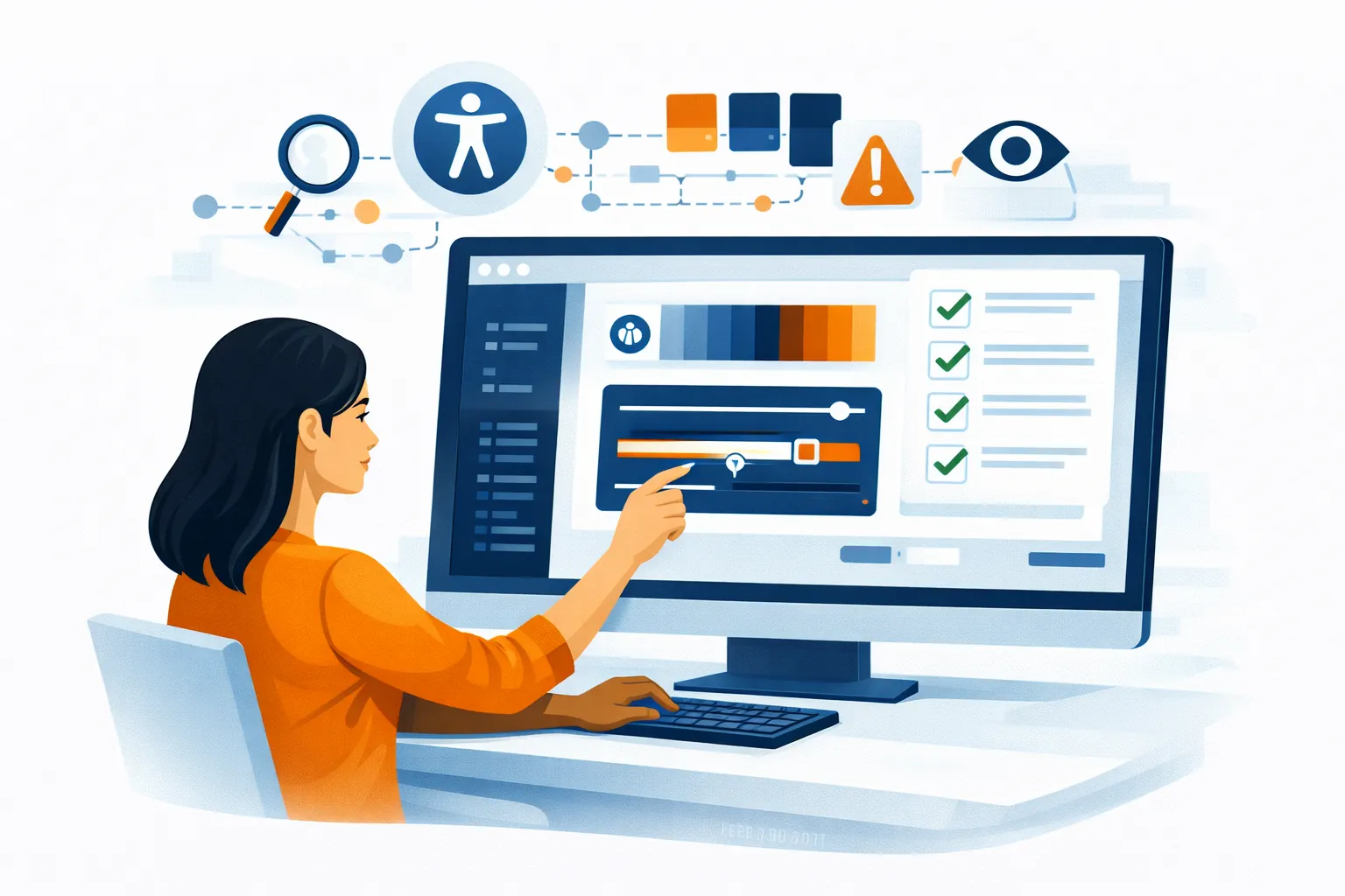 Healthcare professional using tablet